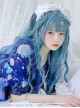 Cancer Series Haze Blue Water Ripples Long Curly Hair Classic Lolita Wigs