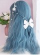 Cancer Series Haze Blue Water Ripples Long Curly Hair Classic Lolita Wigs