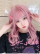 Pink E-Sports Beautiful Girl Short Curly Hair Sweet Air Bangs Lolita Wigs