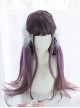 Scorpio Series Three-Color Gradient Purple Long Straight Hair Lolita Wigs