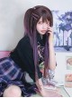 Scorpio Series Three-Color Gradient Purple Long Straight Hair Lolita Wigs