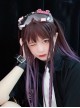 Scorpio Series Three-Color Gradient Purple Long Straight Hair Lolita Wigs