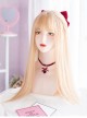 Golden Long Straight Hair Qi Bangs Fashion Cute Lolita Wigs