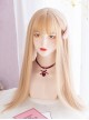 Golden Long Straight Hair Qi Bangs Fashion Cute Lolita Wigs