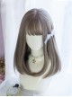 Daily Natural Cute Inside Buckle Medium Length Straight Hair Classic Lolita Wigs