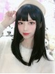 Daily Natural Cute Inside Buckle Medium Length Straight Hair Classic Lolita Wigs