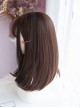 Daily Natural Cute Inside Buckle Medium Length Straight Hair Classic Lolita Wigs