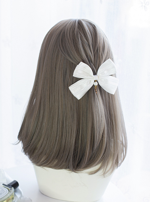 Daily Natural Cute Inside Buckle Medium Length Straight Hair Classic Lolita Wigs