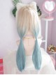 Golden Green Two-Tone Gradient Long Straight Hair Grace Cute Lolita Wigs