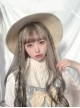 Daily Nature Aoki Linen Gray Qi Bangs Long Curly Hair Lolita Wigs