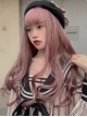 Pink Purple Sweet Daily Long Curly Hair Girl Qi Bangs Lolita Wigs