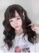 Stylish And Fluffy Black Cute Wool Roll Big Natural Waves Qi Bangs Lolita Wigs