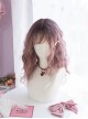 Gradient Pink-Brown Wool Egg Roll Big Black Wave Lolita Wigs