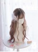 Three-Color Gradient Long Wavy Curly Hair Qi Bangs Classic Lolita Wigs