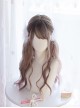 Three-Color Gradient Long Wavy Curly Hair Qi Bangs Classic Lolita Wigs