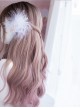 Three-Color Gradient Long Wavy Curly Hair Qi Bangs Classic Lolita Wigs