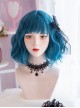 Aquarius Series Blue-Green Polaris Egg Roll Short Hair Qi Bangs Gothic Wigs