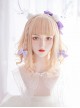 Daily Blonde Cute Short Curly Hair Qi Bangs Sweet Lolita Wigs