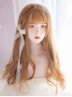 Fashion Champagne Color Long Curly Hair Qi Bangs Classic Lolita Wigs