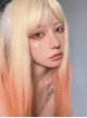 Golden Orange Personality Gradient Long Straight Hair Qi Bangs Lolita Wigs