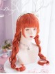 The Spirit Of Nature Series Orange-Red Long Curly Hair Cute Qi Bangs Lolita Wigs