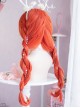 The Spirit Of Nature Series Orange-Red Long Curly Hair Cute Qi Bangs Lolita Wigs