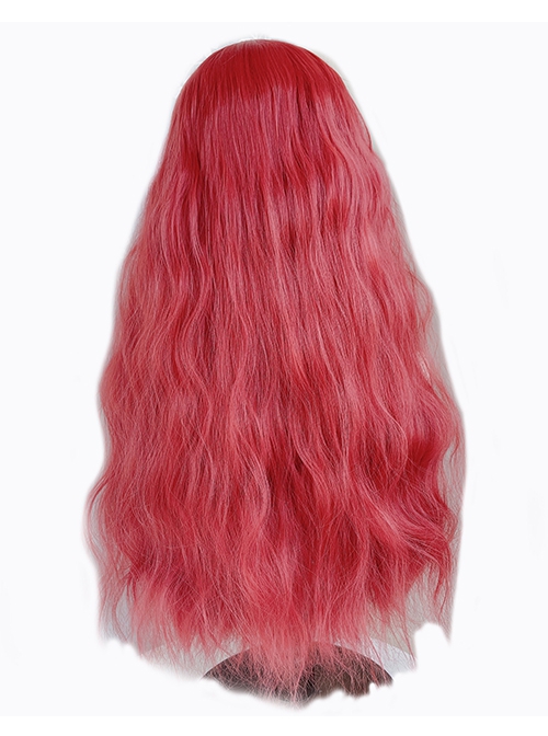 Sweet Berry Red Color Big Wavy Long Curly Hair Lolita Wigs