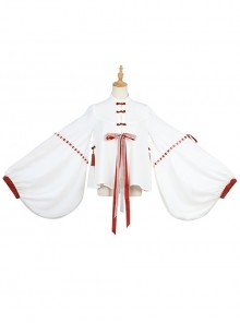 Ukiyo Series Chinese Style Exquisite Buckle Design Silk Bowknot Wide Sleeves Classic Lolita Shirt
