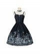 Eye Of Red Heart Series JSK Retro Dark Skull And Cross Graphic Print Decoration Classic Lolita Sleeveless Dress