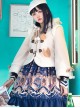 Short Apricot Solid Woolen Wool Cute Big Bow Knot Decoration Classic Lolita Thick Coat