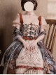 Constantine Series OP Elegant Vintage Oil Painting Print Bow Knots Decoration Classic Lolita Short Sleeve Dress Set