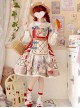 Secret Forest Tea Party Series JSK Cute Animal Print Bow Knots Button Decoration Classic Lolita Sleeveless Dress Set