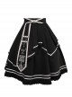 Battle Of Thorns Series Dark Cool Handsome Military Style Decorative Embroidered Metal Buttons Gothic Lolita Top Skirt Set