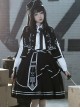Battle Of Thorns Series SK Dark Cool And Handsome Military Style Decorative Embroidered Metal Buttons Gothic Lolita Skirt Set