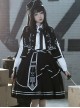 Battle Of Thorns Series Dark Cool Handsome Military Style Decorative Embroidered Metal Buttons Gothic Lolita Top Skirt Set