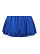 Simple Solid Color Klein Blue OP Pleated Lace Bow Knot Decoration Cross Straps Classic Lolita Short Sleeve Dress Set