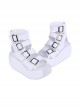 Summer Punk High-Top Heel Hollow Out Cortex Tie Square Buckle Decoration Open Toe Platform Sandals