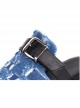 Blue Beggar Denim Stitching Big Round Head Design Square Buckle Belt Trim Punk Platform Shoes