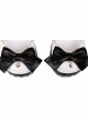 Round Head Cute Bow Knots Decoration Hollow Heart Shape Design Classic Lolita Platform Shoes