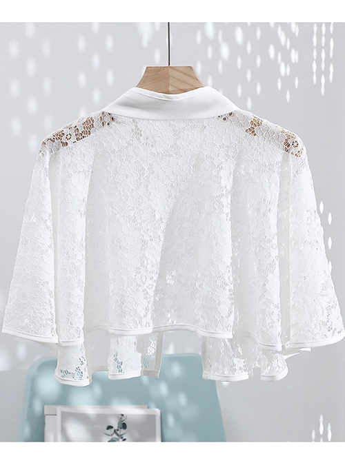 Summer Thin Lace Jacquard Embroidery Silver Button Decoration Cheongsam Retro Sun Protection Small Shawl