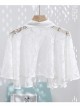 Summer Thin Lace Jacquard Embroidery Silver Button Decoration Cheongsam Retro Sun Protection Small Shawl