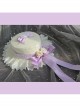 Classic Lolita Sweet Bow Knot Decoration French-Style White Ruffled Lace Sun Hat