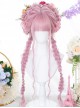Classic Lolita Pink Air Bangs Cute Water Ripple Curl Long Wigs