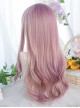 Classic Lolita Japanese Style Pink And Purple Natural Curl Long Wigs