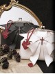 Little Devil Wings Design Dark Gothic Lolita Big Bow Knot Decoration Metal Lock Shoulder Bags