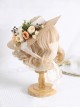 Forest Style Pastoral Style French Retro Flat Eaves Rose Flower Decoration Flat Hat