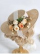 Forest Style Pastoral Style French Retro Flat Eaves Rose Flower Decoration Flat Hat