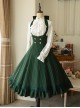 Elegant Slim Fit Detachable Halter Large Bow Striped Pocket Two-Wear Sling Classic Lolita Dress