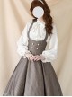 Elegant Slim Fit Detachable Halter Large Bow Striped Pocket Two-Wear Sling Classic Lolita Dress