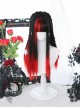 Gothic Style Dark Red And Black Qi Liuhai Lolita Long Straight Hair Wig